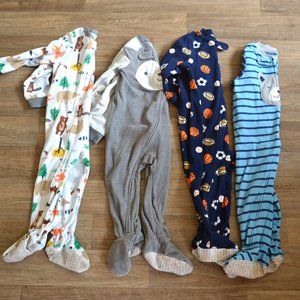 Carter's Fleece One-Piece Onesie Pajamas Set Bundle Size 24 Months